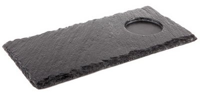 Plat en ardoise naturelle, (L)250 x (P)120mm, anthracite