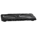 Plat en ardoise naturelle/soucoupe, (L)150 x (P)80 mm