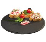 Plat rond en ardoise naturelle