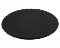 Plat en ardoise naturelle, diamètre: 220 mm, anthracite