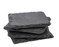 Onderzetter van leisteen, set van 4, 100 x 100 mm