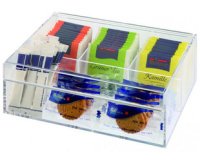 Boîte à thé & infusion/Multibox,en plastique transparent