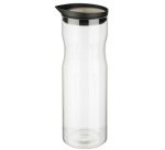Carafe en verre avec couvercle, 1,0 litre, verre/inox