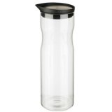 Carafe en verre avec couvercle, 1,0 litre, verre/inox