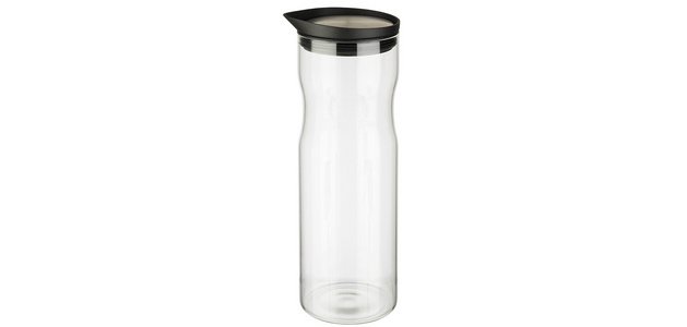 Carafe en verre avec couvercle, 1,0 litre, verre/inox