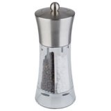 2-in-1 peper- en zoutmolen, zilver/transparant