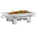 Chauffe-plat, 3 bougies, (L)340 x (P)180 x (H)60 mm