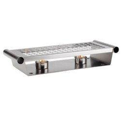 Chauffe-plat, 2 bougies, (L)340 x (P)130 x (H)60 mm