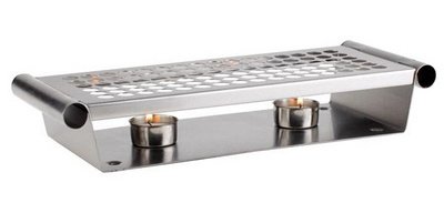 Chauffe-plat, 2 bougies, (L)340 x (P)130 x (H)60 mm