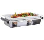 Chauffe-plat, 2 bougies, (L)340 x (P)130 x (H)60 mm