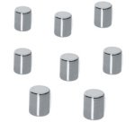 Aimant en néodyme, cylindrique, 8 x 10 mm, nickelé