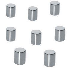 Aimant en néodyme, cylindrique, 8 x 10 mm, nickelé