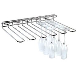 Porte-verres avec rails, métal chromé