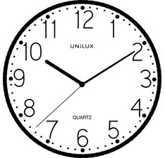 Horloge murale/horloge à quartz NESSY, noir