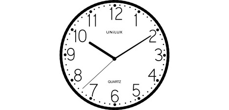 Wanduhr/Quarzuhr NESSY, schwarz
