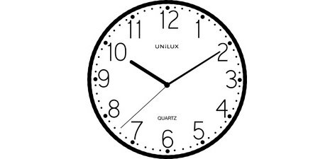 Horloge murale/horloge à quartz NESSY, noir