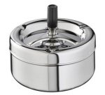 Cendrier rotatif PUSH, argent