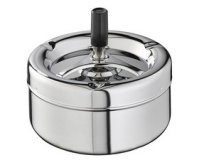 Cendrier rotatif PUSH, argent