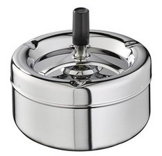 Cendrier rotatif PUSH, argent