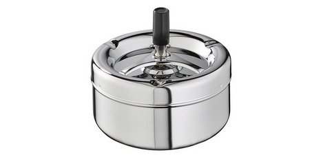 Cendrier rotatif PUSH, argent
