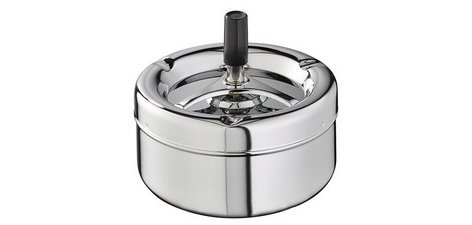 Cendrier rotatif PUSH, argent