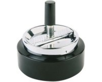 Cendrier rotatif PUSH, argent / noir