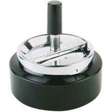 Cendrier rotatif PUSH, argent / noir