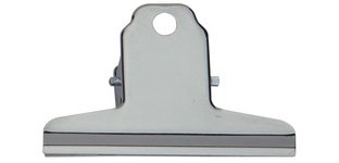 Steel paper clip, color: nickel-plated, width: 75mm