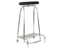 Support de sac poubelle QUICKSTEP, 120 litres, argent