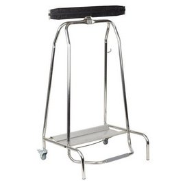 Support de sac poubelle QUICKSTEP, 120 litres, argent