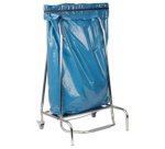 Support de sac poubelle QUICKSTEP, 120 litres, argent