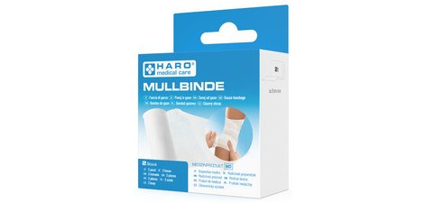 Bande de gaze élastique, blanc, 60 mm x 4,0 m, set de 2