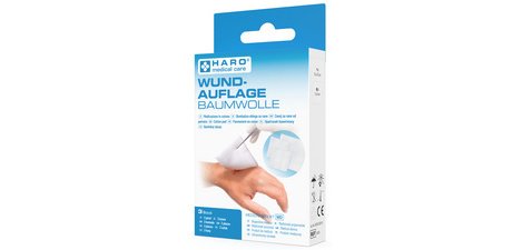 Pansement, en coton, blanc, pack de 3