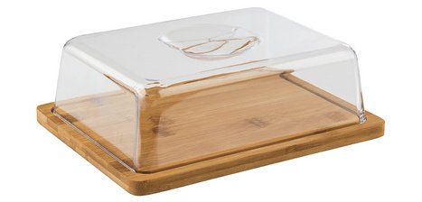 Plateau en bambou avec cloche