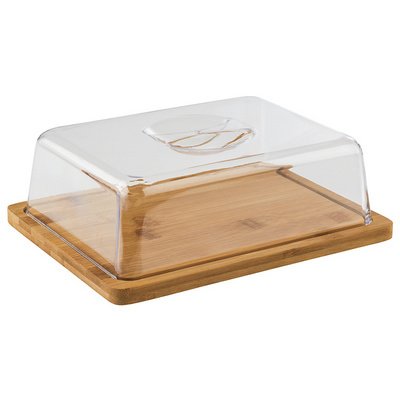 Plateau en bambou avec cloche