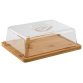 Plateau en bambou avec cloche, 320 x 165 x 15 mm