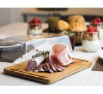 Plateau en bambou avec cloche, 320 x 165 x 15 mm