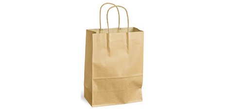 Paper bag with drawstring, 15.7 liters