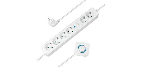 Multiprise, 6 prises, 4 avec interrupteur à pied