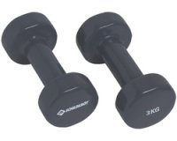 Haltères vinyle, set de 3,0 kg, anthracite