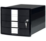 Module de classement IMPULS, 3 tiroirs, noir