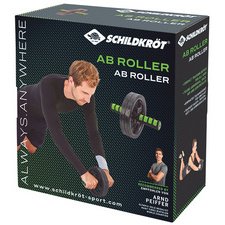 Wiel voor de buikspieren / AB-roller, zwart/groen