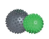 Set de balles de massage à picots, gris / vert