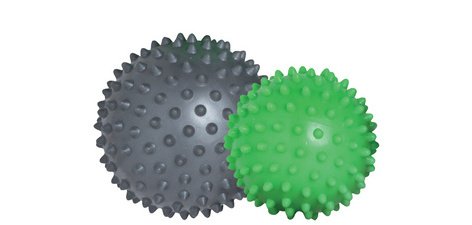 Set de balles de massage à picots, gris / vert