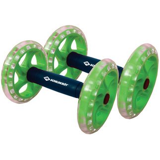 Buikspierwielen Dual Core Wheels, zwart/groen