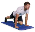 Tapis de sol de fitness, XL, 15 mm, bleu
