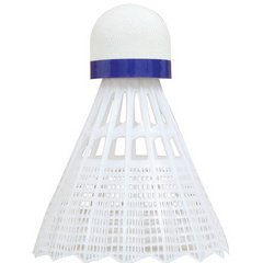 Volant de badminton Tech 350, moyen, blanc/bleu