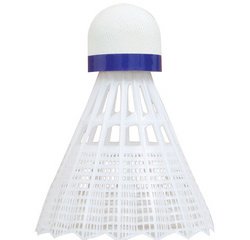 Volant de badminton Tech350, moyen, blanc/bleu