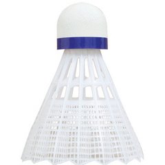 Badminton shuttle Tech 350, medium, wit/blauw