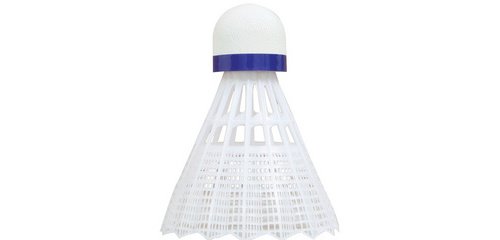 Badminton shuttle Tech 350, medium, wit/blauw